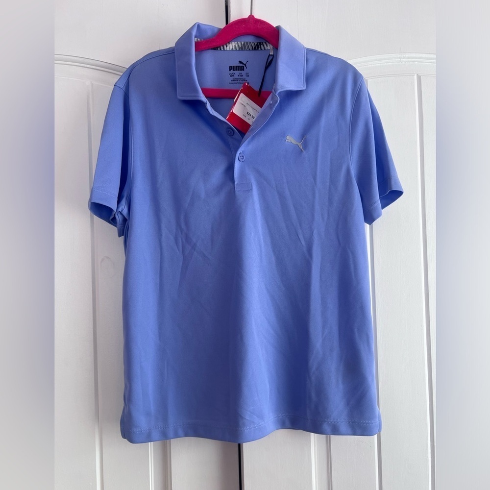 Puma Boys Essential Polo Lavender Pop Size Medium NWT